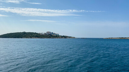 Panoramic view of the coast of Sigacik Seferihisar, Turkey