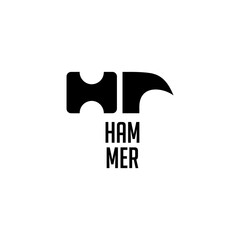 The logo is a very abstract iron hammer. The part that is hit by a hammer if divided by two, then forms the letters H and r.