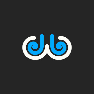 A vector is a spiral that forms a monogram of the letters P and R.