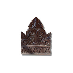 The picture is a picture of an ornament from wood carving. Classic.