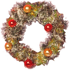 Fototapeta na wymiar Christmas wreath without background