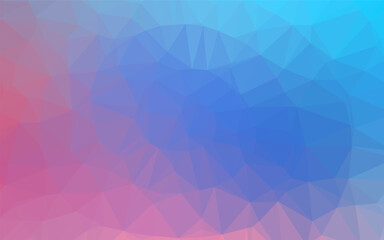 Light Blue, Red vector triangle mosaic template.