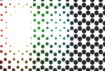 Light multicolor, rainbow vector pattern with spheres.