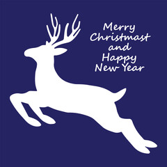Christmas background. Christmas deer, Greeting card, banner, poster, holiday cover, header
