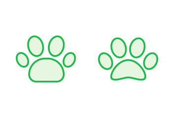 Obraz premium Paw icon set. paw print icon vector. dog or cat paw
