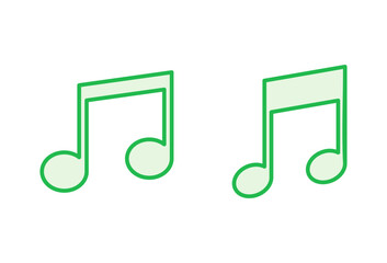 Music icon set. note music icon vector
