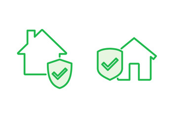 Obraz premium House insurance icon set. house protection icon.