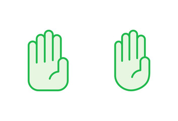 Hand icon set. hand vector icon, palm,click