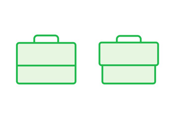 Briefcase icon set. suitcase icon. luggage symbol.