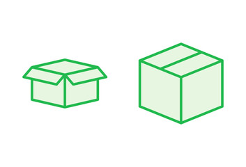 Box icon set. box vector icon, package, parcel