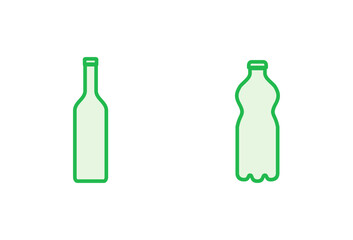 Bottle icon set. bottle vector icon