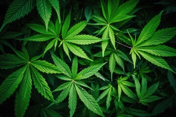 Fototapeta na wymiar Cannabis leaf image Theme Hemp and marijuana