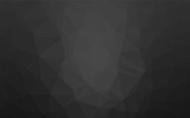 Dark Black vector abstract mosaic background.