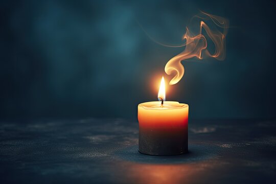 Text space dark background candle