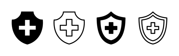 Health insurance icon vector. medical insurance icon