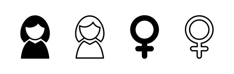 Obraz na płótnie Canvas Female icon vector. toilet icon. restroom sign. gender