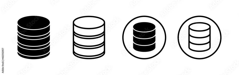Poster database icon vector. server icon. storage
