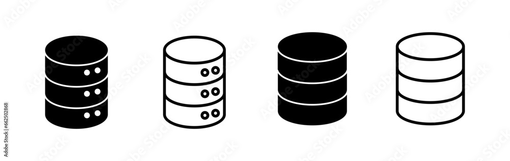Poster database icon vector. server icon. storage