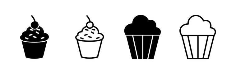 Cup cake icon vector. cake icon. bakery. muffin