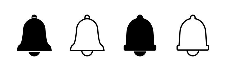 Bell Icon vector in trendy flat style isolated. Notification symbol web site design - obrazy, fototapety, plakaty