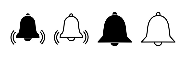 Bell Icon vector in trendy flat style isolated. Notification symbol web site design