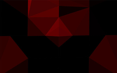 Dark Red vector blurry triangle pattern.