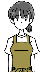 エプロン　女性