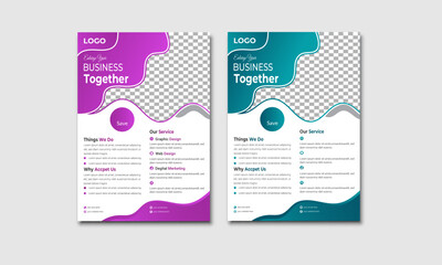 Modern design template for business Flyer in A4 with colorful concepts advertise, advertise, publication Modern Business flyer layout vector design