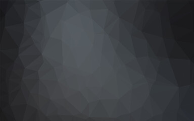 Obraz premium Dark Black vector triangle mosaic texture.