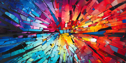 Shattered Spectrum: Abstract Collision of Color and Glass