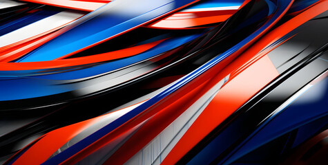 Futuristic Metal Motion: Abstract Design in Bright Hues, Colorful abstract flow patterns - obrazy, fototapety, plakaty