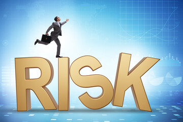 Risk management concept with letters