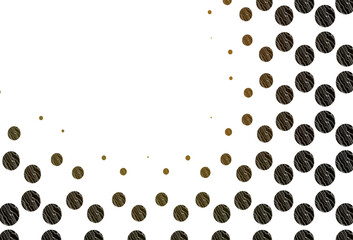 Light yellow, orange vector pattern with spheres.