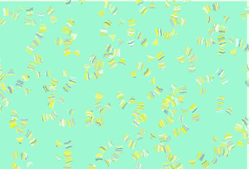 Fototapeta na wymiar Light Green, Yellow vector backdrop with lines, circles, rhombus.