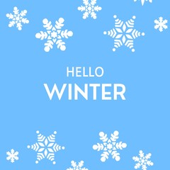 Obraz na płótnie Canvas Winter card with snowflakes