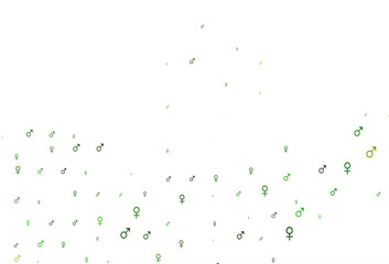 Light green, yellow vector texture with male, female icons.