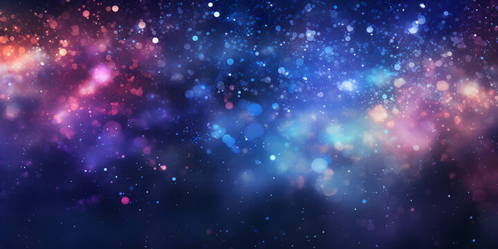 A nebulous starfield stretches across the cosmos, awash with a spectrum of celestial colors cosmic background