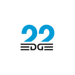The logo consists of the words EDGE and the number 22
