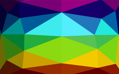 Dark Multicolor, Rainbow vector abstract mosaic backdrop.