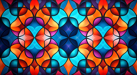Bright and Colorful Mosaic Tiles: Cross Processing with Arabesque Influence and Colorful Geometry Pattern