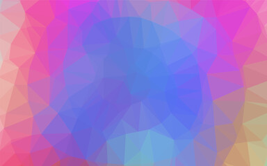Fototapeta premium Light Multicolor, Rainbow vector shining triangular template.