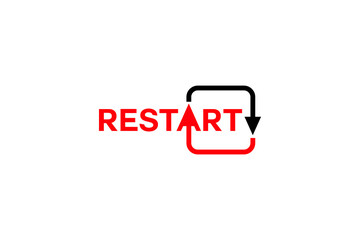 vector is the word restart. Computer and Handphone, android