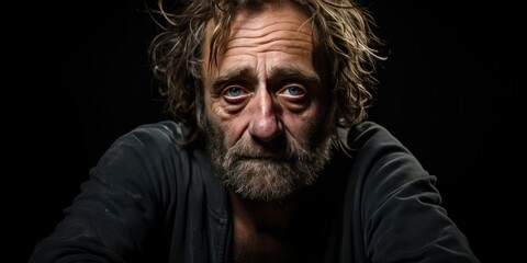 Obraz premium 40 year old man with a terrible hangover, generative AI