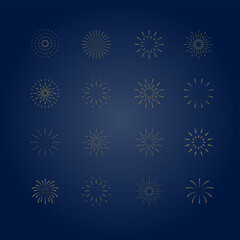 Fototapeta na wymiar firework object in night.Editable vector illustration for graphic design