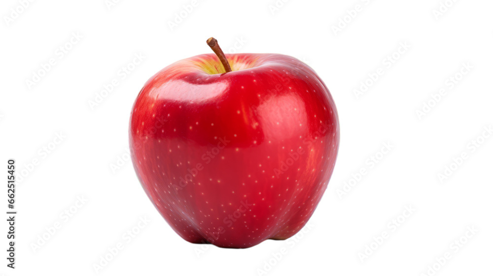 Wall mural An apple on a transparent white background