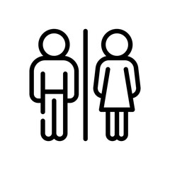 toilet line icon