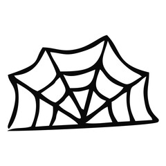Scary Spider Web Halloween With White Background