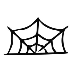 Scary Spider Web Halloween With White Background