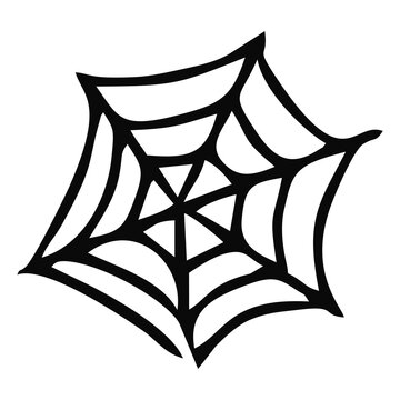 Scary Spider Web Halloween With White Background