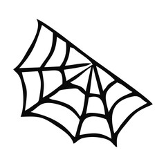 Scary Spider Web Halloween With White Background